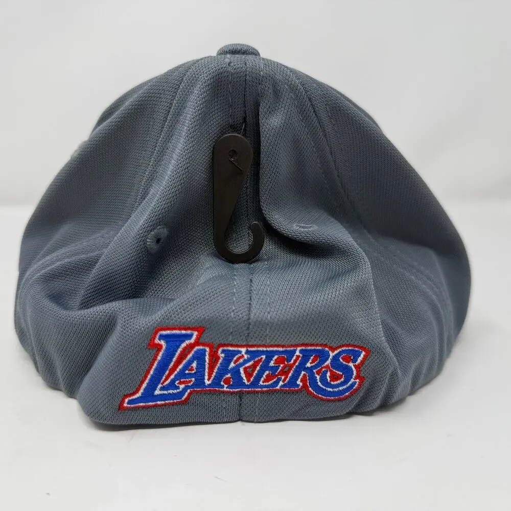 LA Lakers NBA USA Ultra Game Gray Hat American Flag Logo Adjustable Cap NWT